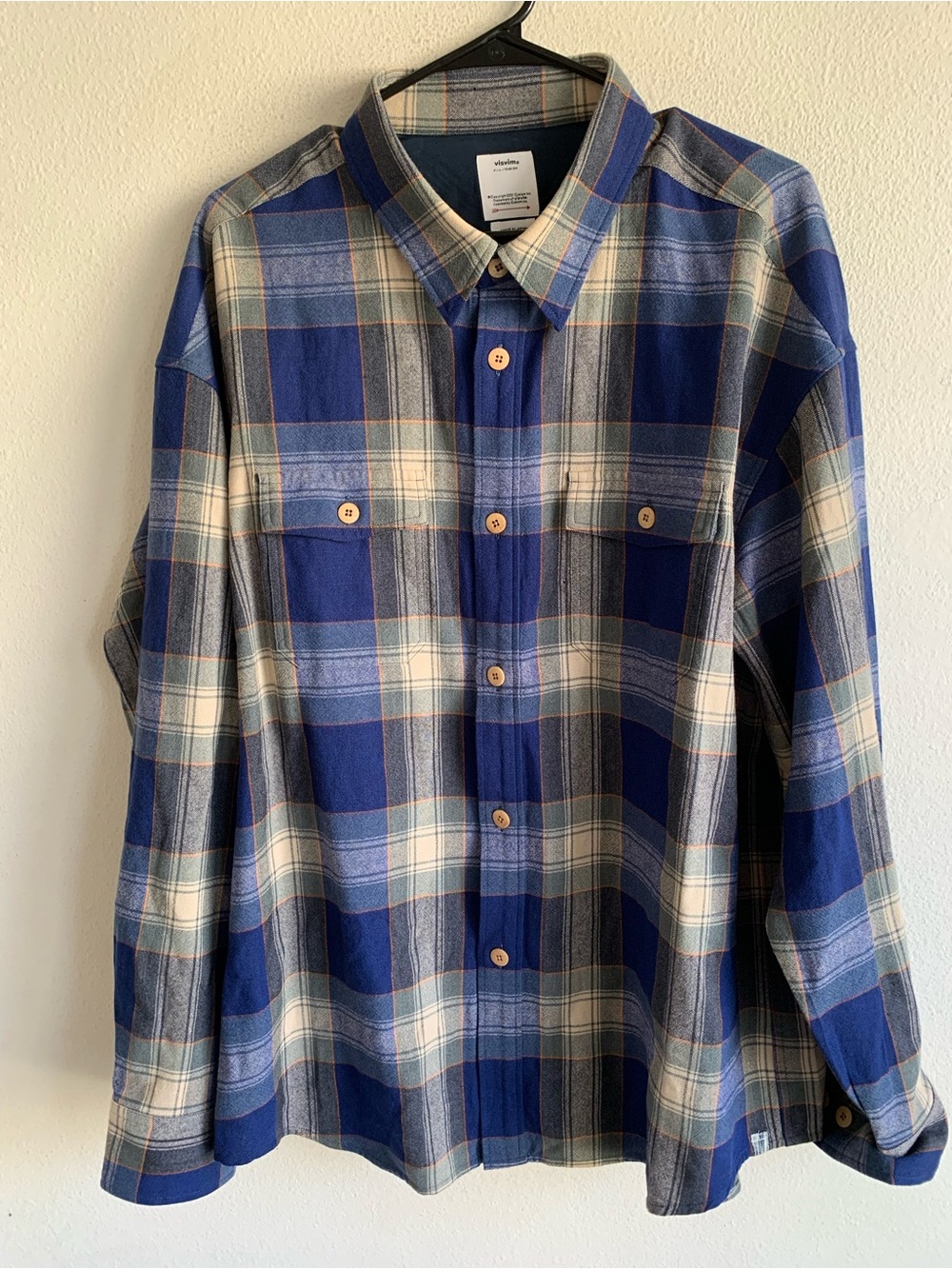 Visvim Keesey Wool Linen Down Over Shirt Button Up Flannel Men’s XL 4